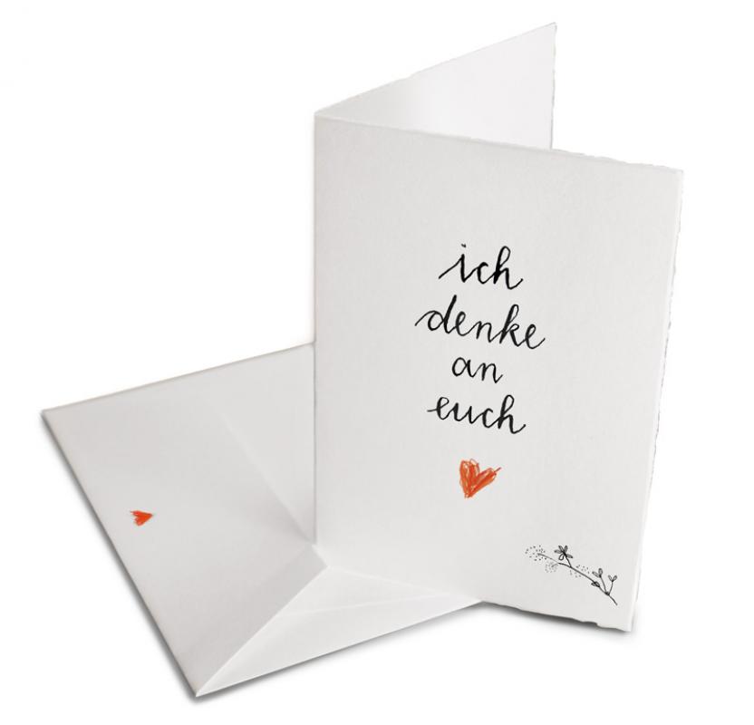 büttenkarte, grußkarte, postkarte, bütte, schlicht, edel, dezent, schwarz, weiß, kalligrafie, herz, trauerkarte, trauern, beerdigung, trost, trost spenden, mitgefühl, motivation, zuspruch, beileid, freundschaft, familie, abschied, klappkarte